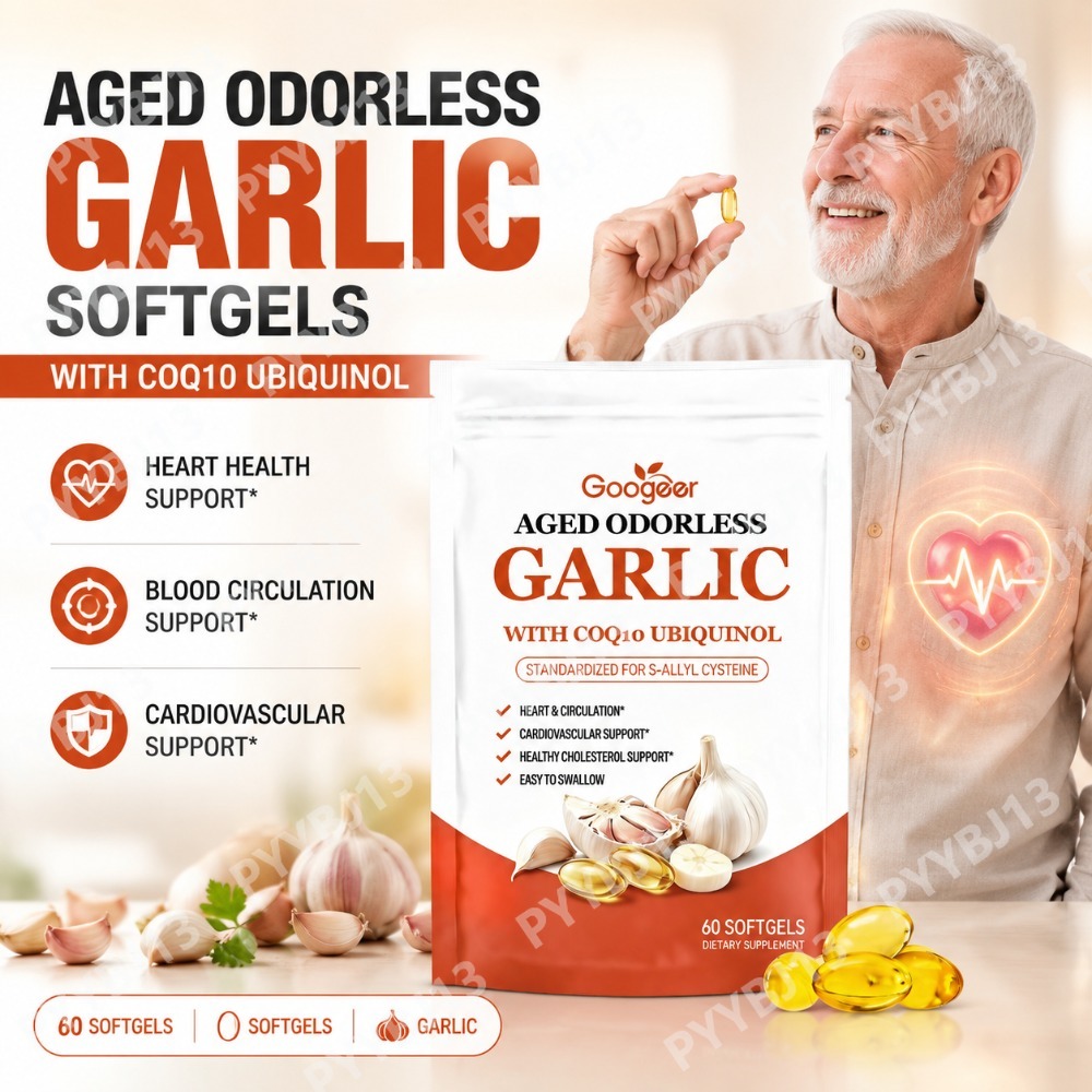 Googeer Aged Odorless Garlic E - огляд і ціна Coq10 Ubiquinol Softgel